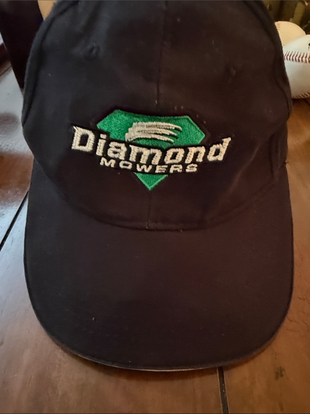 Men's Black Cap with Green Logo